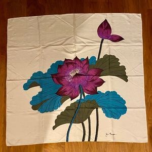 Jim Thompson Silk  Floral Vintage Scarf